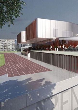 Conseil ingénierie projet : vue extérieure d'un complexe sportif moderne
